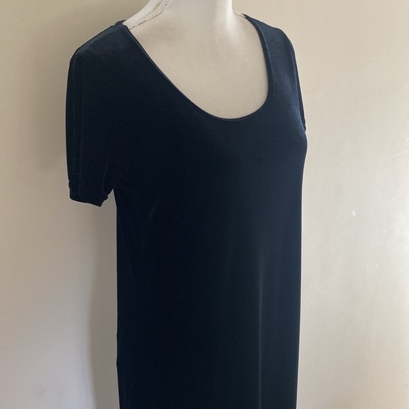 Oleg Cassini Black Velvet Maxi Dress - Picture 2 of 6